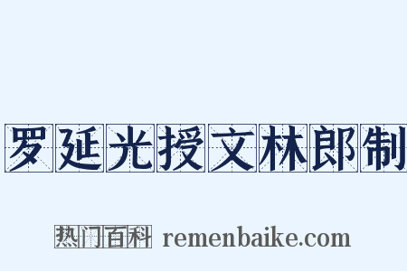 罗延光授文林郎制是什么意思的图片